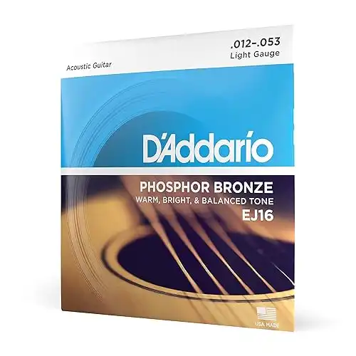 Cordes de guitare acoustique D'Addario EJ16